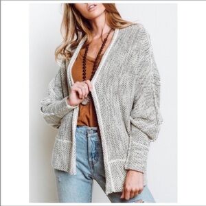 Free People Herringbone Knit Cardigan Women’s Size Small